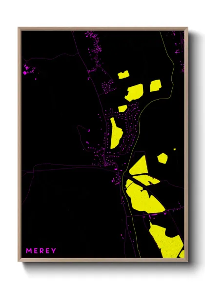 Une affiche de carte sur Merey