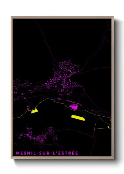 Une affiche de carte sur Mesnil-sur-l'Estrée