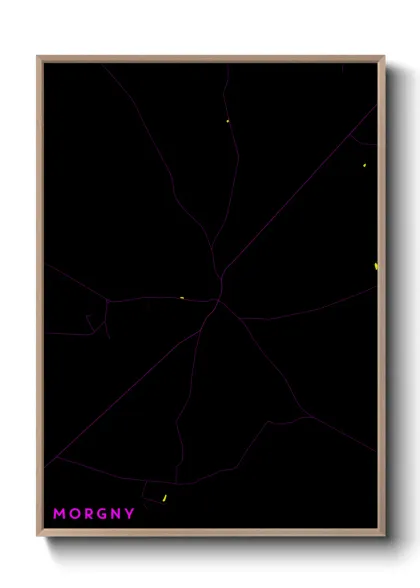 Une affiche de carte sur Morgny