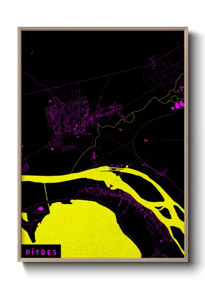 Une affiche de carte sur Pîtres