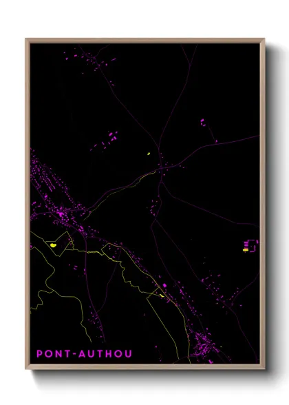 Une affiche de carte sur Pont-Authou