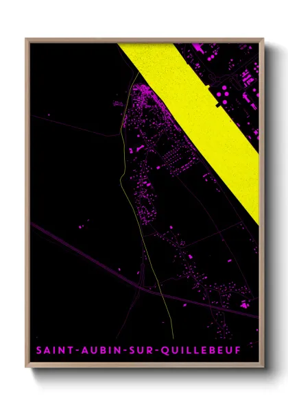 Une affiche de carte sur Saint-Aubin-sur-Quillebeuf