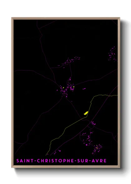 Une affiche de carte sur Saint-Christophe-sur-Avre