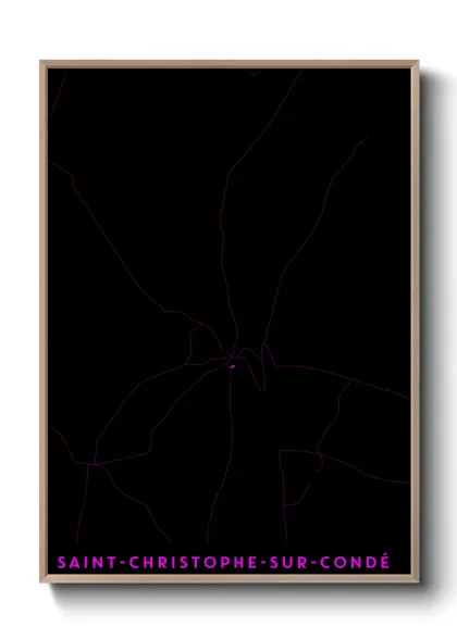 Une affiche de carte sur Saint-Christophe-sur-Condé