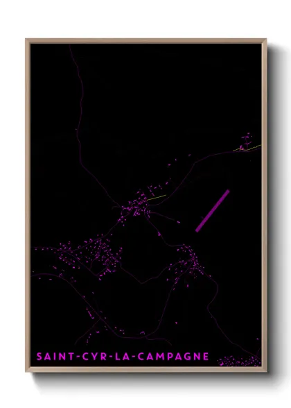 Une affiche de carte sur Saint-Cyr-la-Campagne