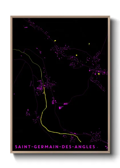 Une affiche de carte sur Saint-Germain-des-Angles