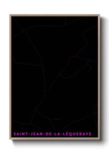 Une affiche de carte sur Saint-Jean-de-la-Léqueraye