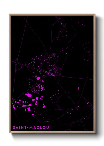 Une affiche de carte sur Saint-Maclou