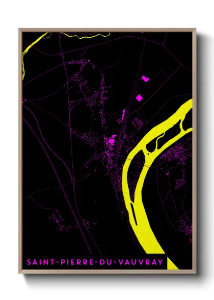 Une affiche de carte sur Saint-Pierre-du-Vauvray