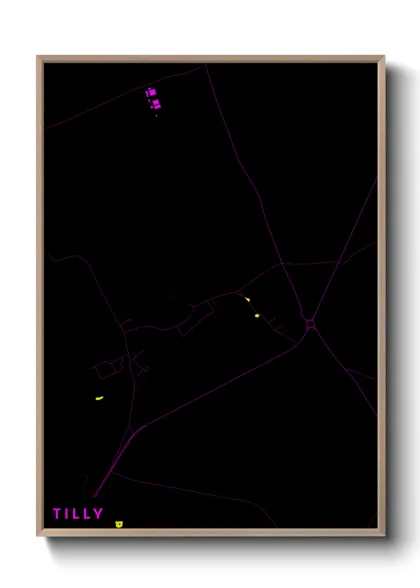 Une affiche de carte sur Tilly