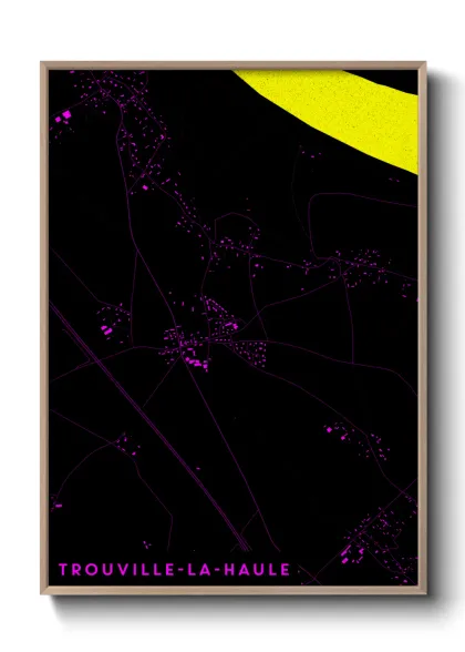 Une affiche de carte sur Trouville-la-Haule