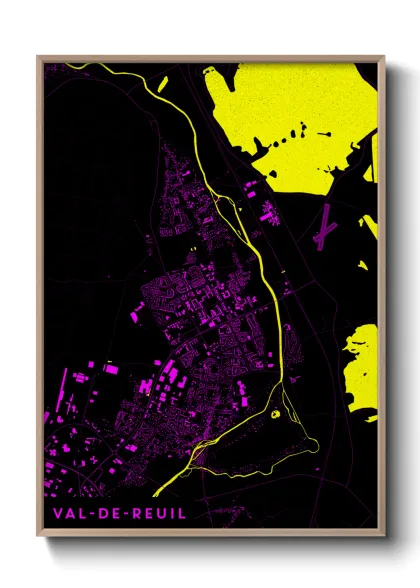 Une affiche de carte sur Val-de-Reuil