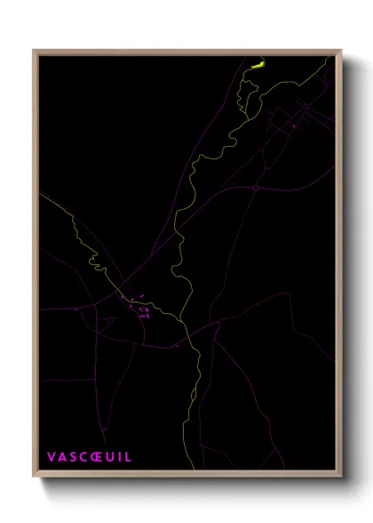 Une affiche de carte sur Vascœuil