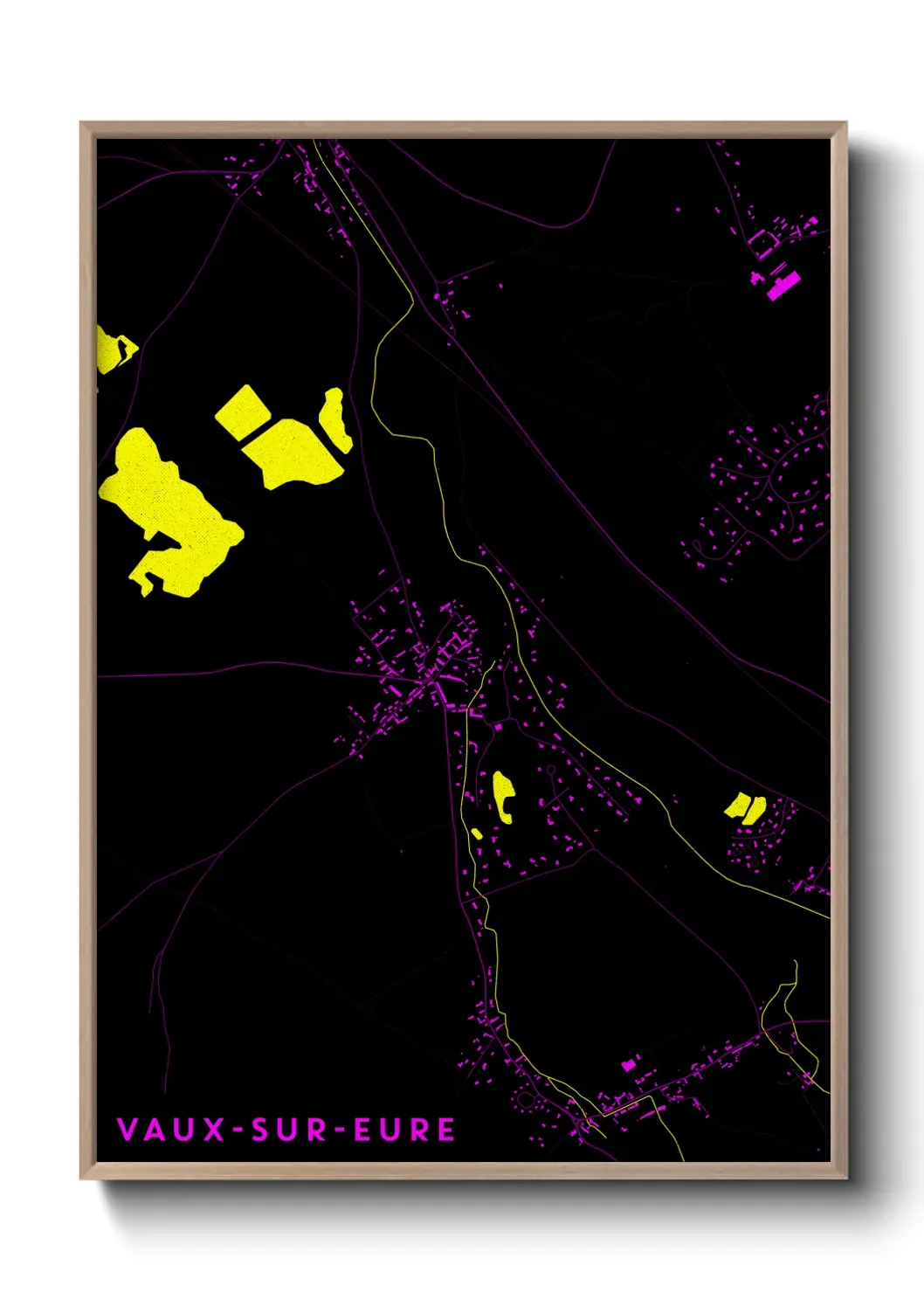 Un poster carteVaux-sur-Eure