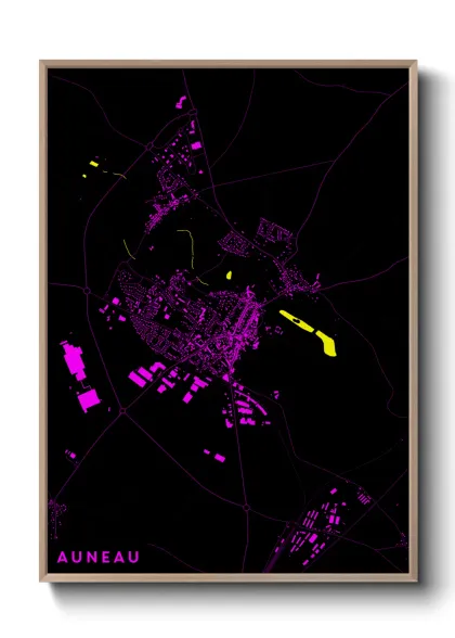 Une affiche de carte sur Auneau