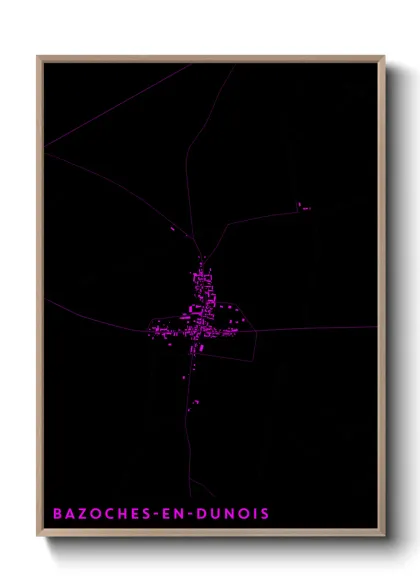 Une affiche de carte sur Bazoches-en-Dunois