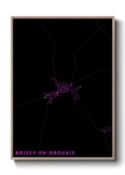 Une affiche de carte sur Boissy-en-Drouais