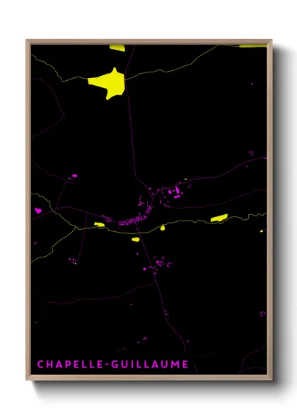 Une affiche de carte sur Chapelle-Guillaume