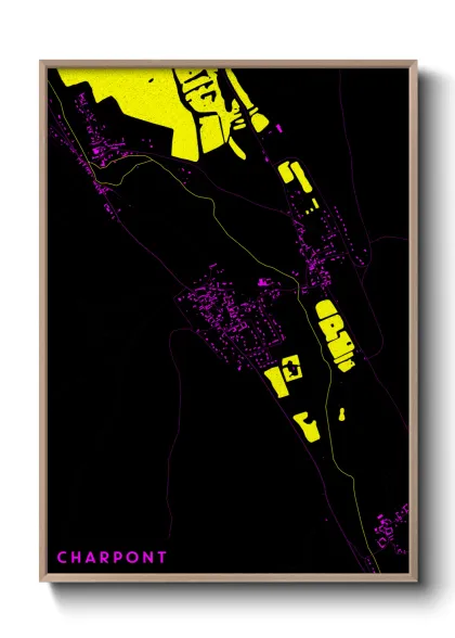 Une affiche de carte sur Charpont
