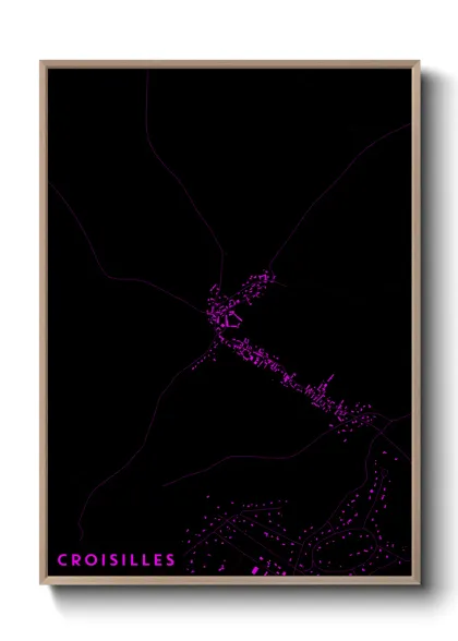 Une affiche de carte sur Croisilles