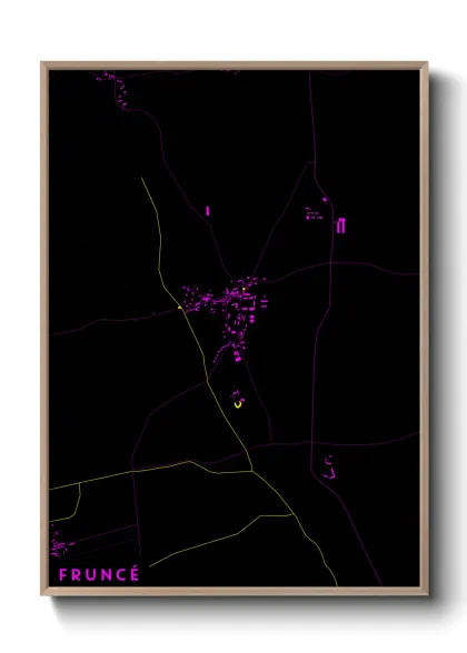 Une affiche de carte sur Fruncé