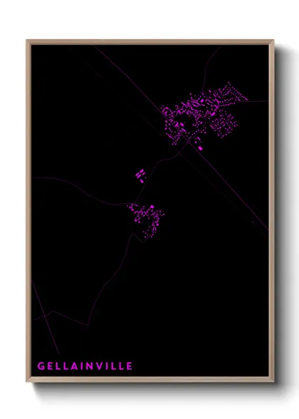 Une affiche de carte sur Gellainville