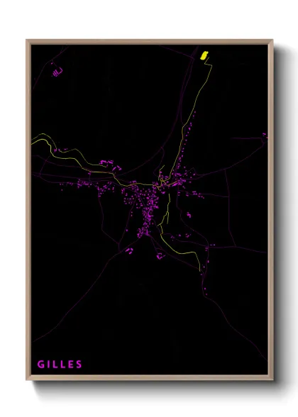 Une affiche de carte sur Gilles
