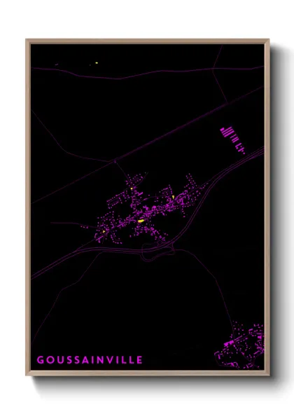 Une affiche de carte sur Goussainville