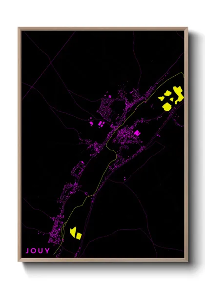 Une affiche de carte sur Jouy