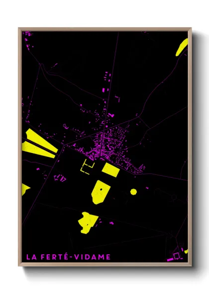 Une affiche de carte sur La Ferté-Vidame