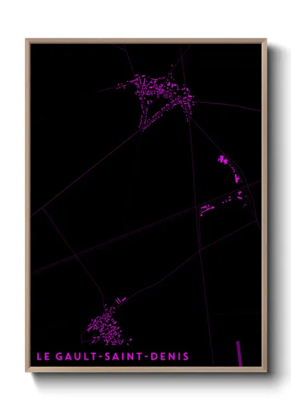 Une affiche de carte sur Le Gault-Saint-Denis