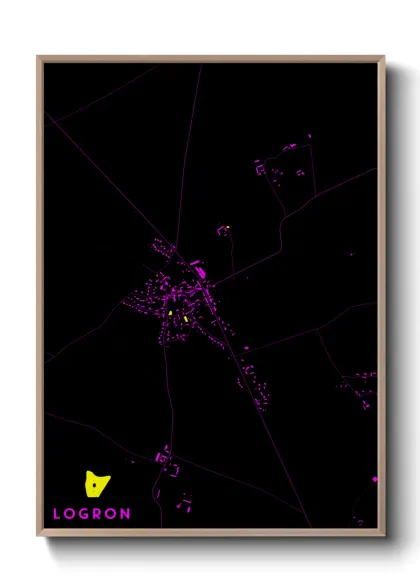 Une affiche de carte sur Logron