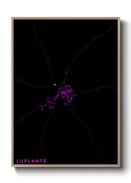 Une affiche de carte sur Luplanté