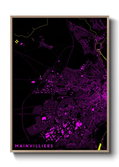 Une affiche de carte sur Mainvilliers