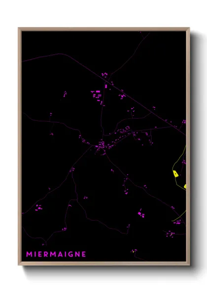 Une affiche de carte sur Miermaigne