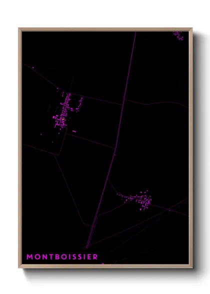 Une affiche de carte sur Montboissier