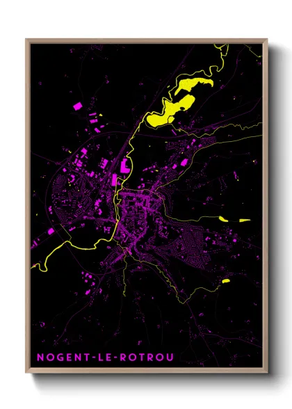 Une affiche de carte sur Nogent-le-Rotrou