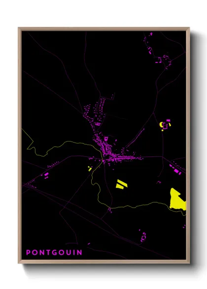 Une affiche de carte sur Pontgouin