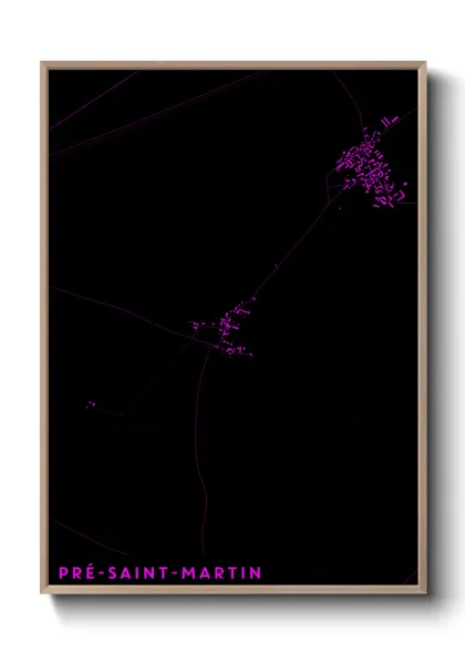 Une affiche de carte sur Pré-Saint-Martin