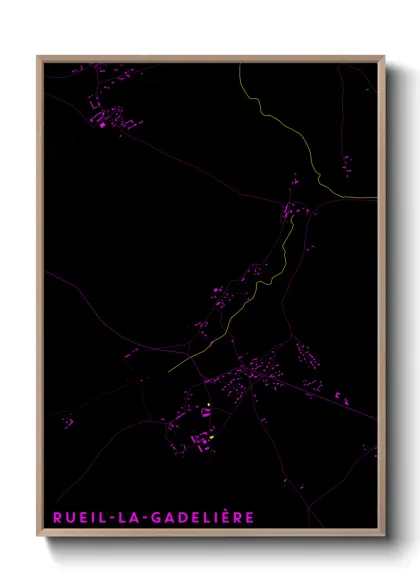 Une affiche de carte sur Rueil-la-Gadelière