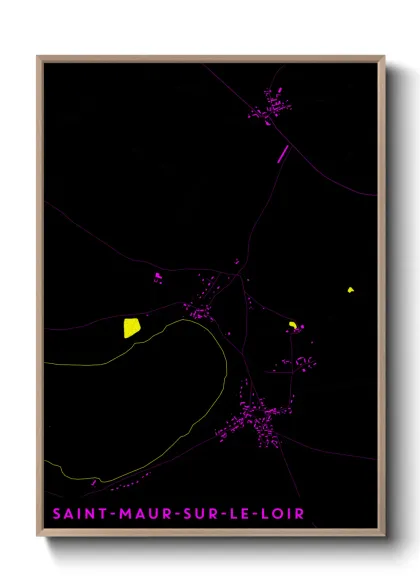 Une affiche de carte sur Saint-Maur-sur-le-Loir