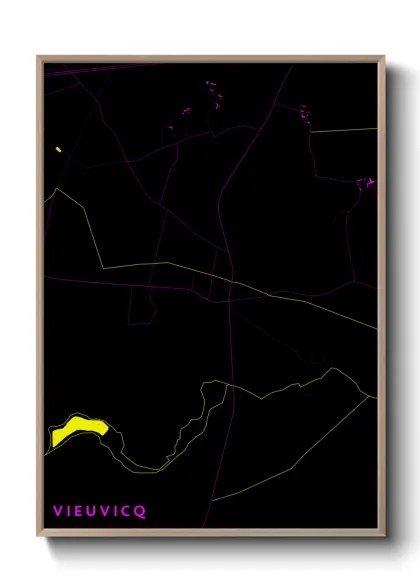 Une affiche de carte sur Vieuvicq