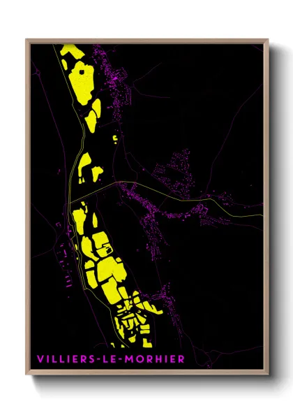 Une affiche de carte sur Villiers-le-Morhier
