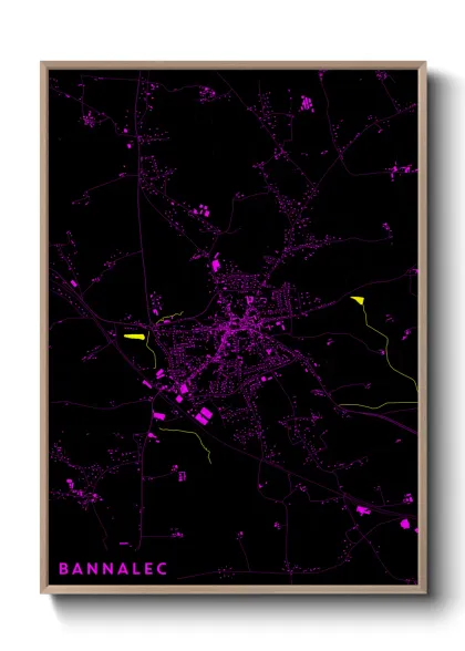 Une affiche de carte sur Bannalec