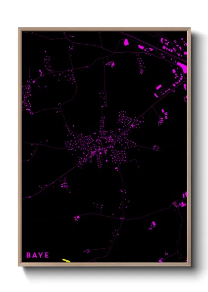 Une affiche de carte sur Baye