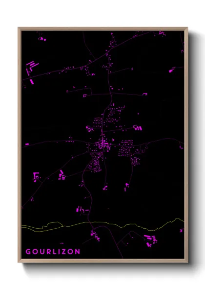 Une affiche de carte sur Gourlizon