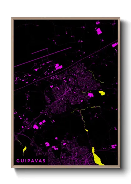 Une affiche de carte sur Guipavas