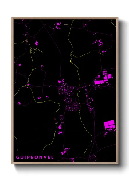 Une affiche de carte sur Guipronvel