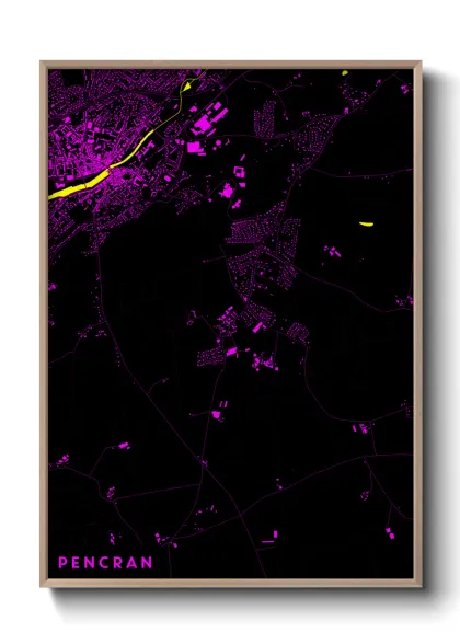 Une affiche de carte sur Pencran