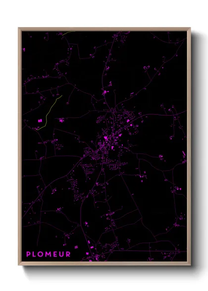 Une affiche de carte sur Plomeur